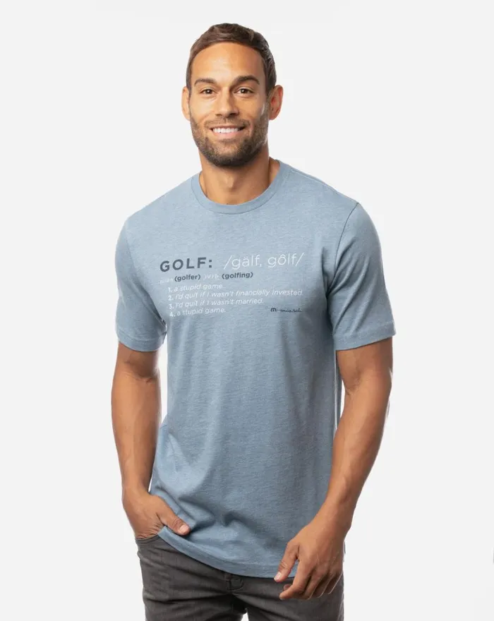 Men Tees TravisMathew TRAIL MAGIC TEE Heather Copen Blue