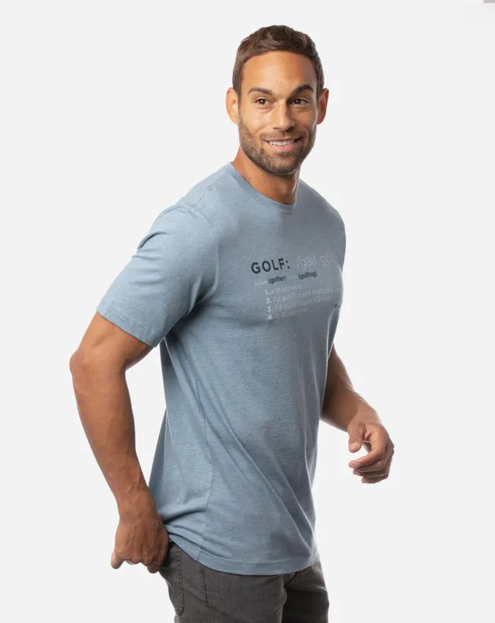 Men Tees TravisMathew TRAIL MAGIC TEE Heather Copen Blue