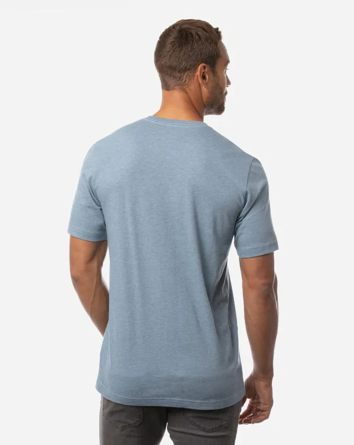 Men Tees TravisMathew TRAIL MAGIC TEE Heather Copen Blue