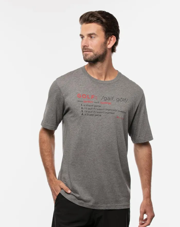 Men Tees TravisMathew TRAIL MAGIC TEE Heather Quiet Shade