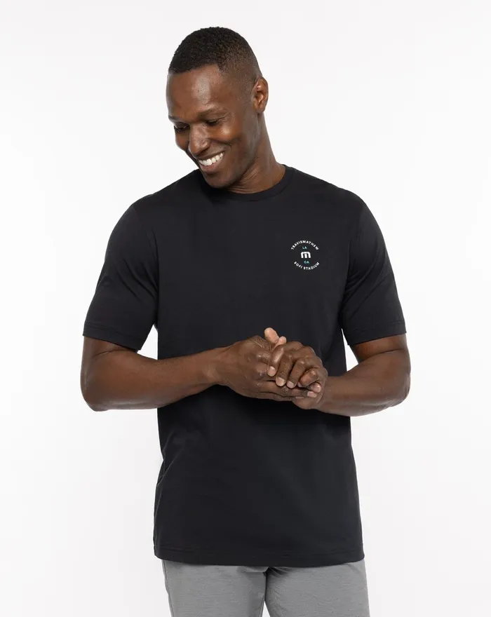 Men Tees TravisMathew TRAINING FIELD TM TEE Black
