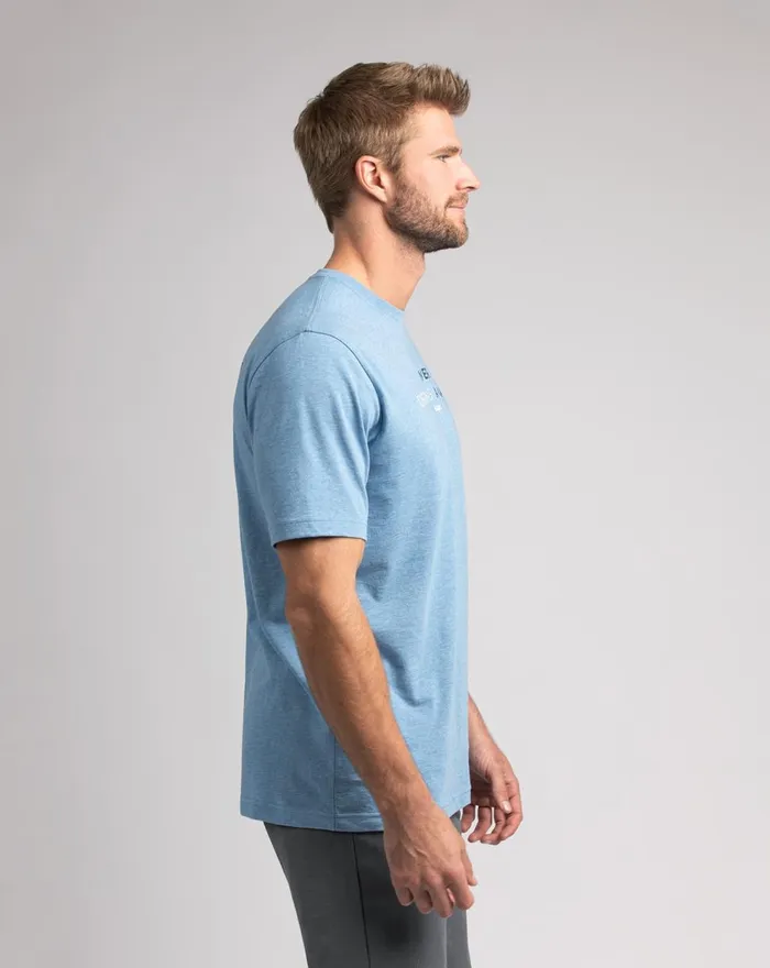 Men Tees TravisMathew TRAPEZE SWINGER TEE Heather Blue