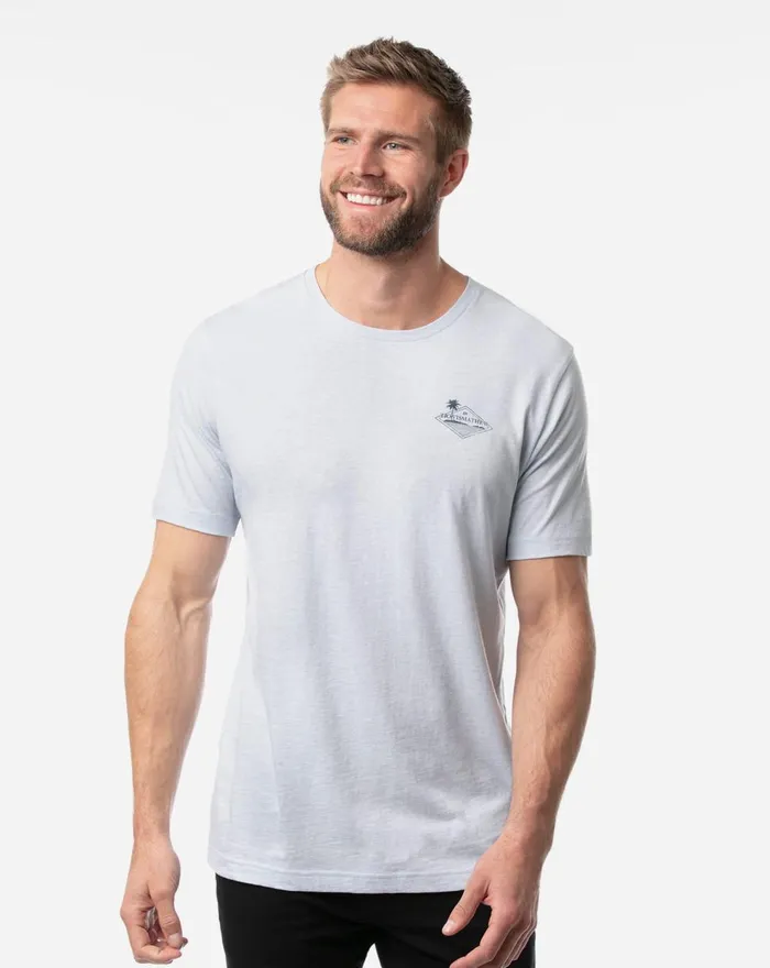 Men Tees TravisMathew VALBY TEE Heather Powder Blue