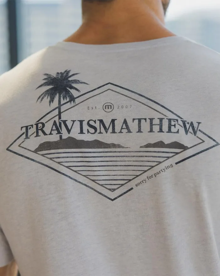 Men Tees TravisMathew VALBY TEE Heather Powder Blue