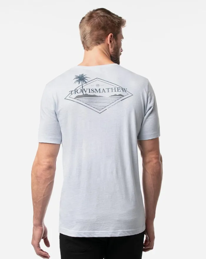 Men Tees TravisMathew VALBY TEE Heather Powder Blue