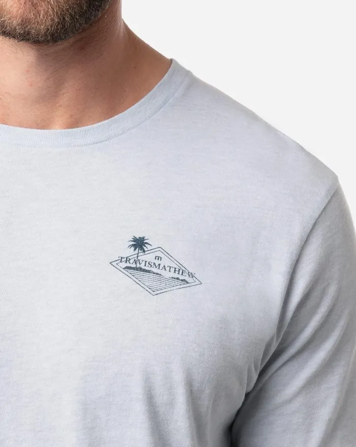 Men Tees TravisMathew VALBY TEE Heather Powder Blue