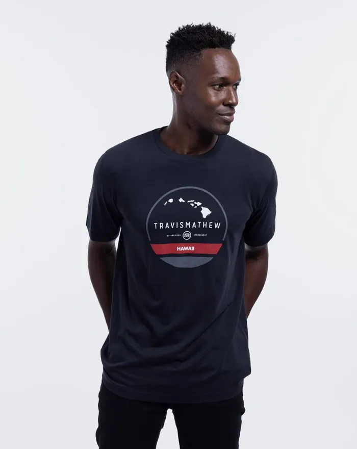 Men Tees TravisMathew VOLCANO 20 TEE Black