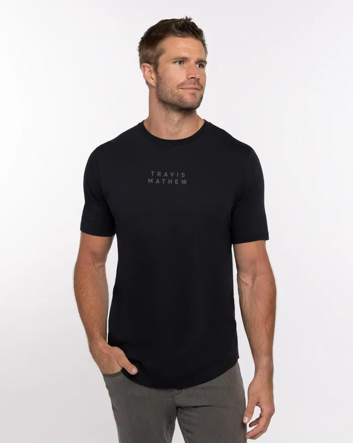 Men Tees TravisMathew YUCCA FLOWER TEE Black
