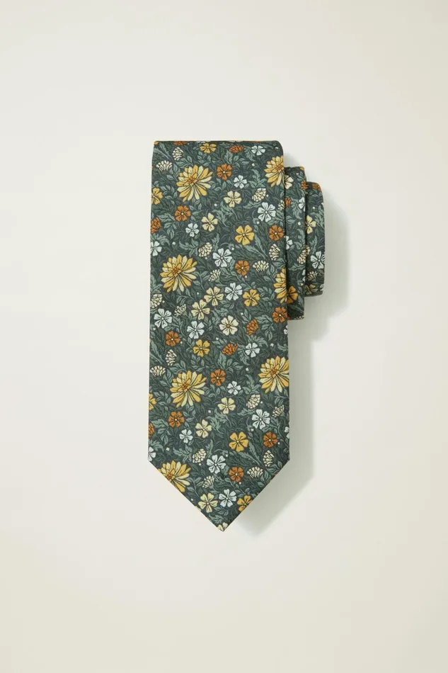 Men Ties and Pocket Squares Bonobos Cotton Necktie Made With Liberty Fabric Green Floral Men Ties and Pocket Squares Bonobos Cotton Necktie Made With Liberty Fabric Green Floral