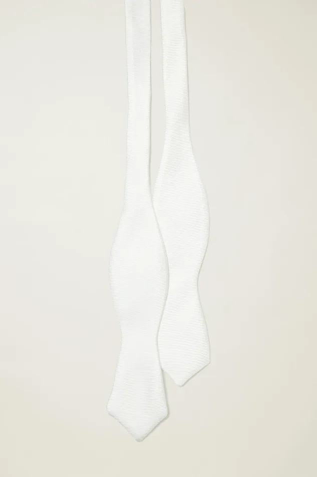 Men Ties and Pocket Squares Bonobos Premium Bowtie White