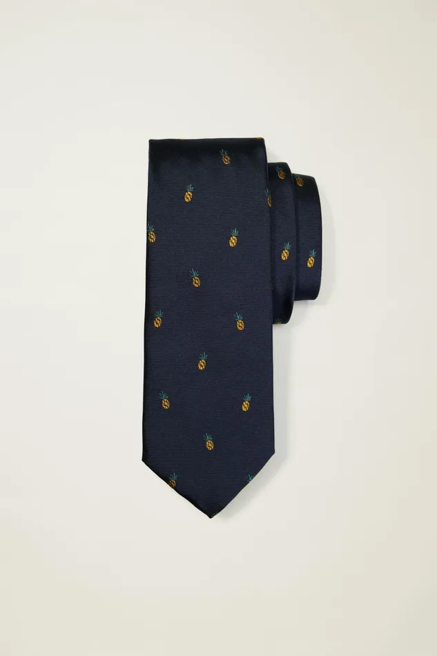 Men Ties and Pocket Squares Bonobos Premium Necktie Mister Pineapple