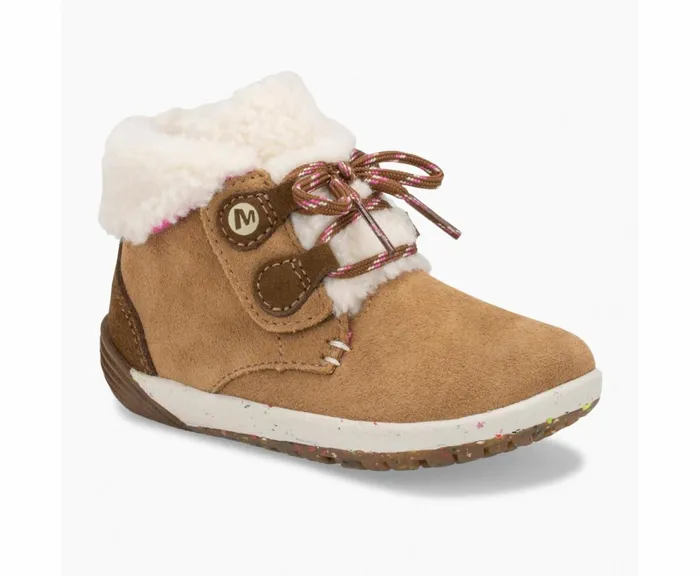 MERRELL Boots Kids Bare Steps Cocoa Jr Boot Chestnut Suede MERRELL Boots Kids Bare Steps Cocoa Jr Boot Chestnut Suede