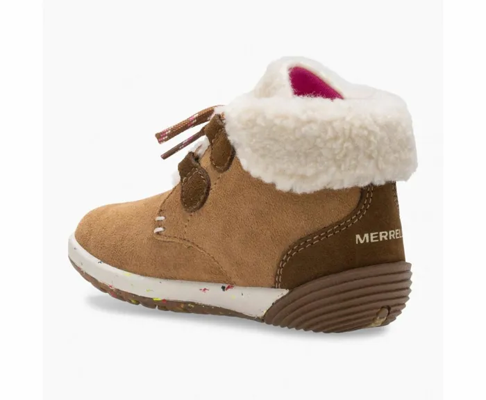 MERRELL Boots Kids Bare Steps Cocoa Jr Boot Chestnut Suede MERRELL Boots Kids Bare Steps Cocoa Jr Boot Chestnut Suede