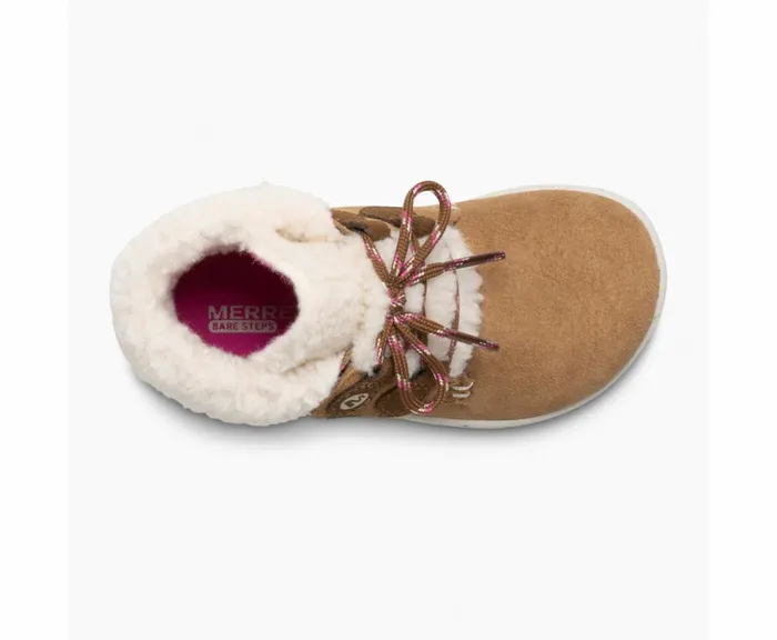 MERRELL Boots Kids Bare Steps Cocoa Jr Boot Chestnut Suede MERRELL Boots Kids Bare Steps Cocoa Jr Boot Chestnut Suede