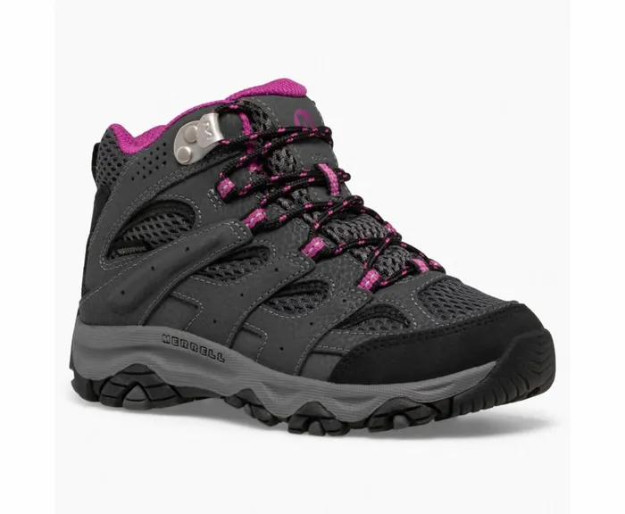 MERRELL Boots Kids Moab 3 Mid Waterproof Boot Graniteberry MERRELL Boots Kids Moab 3 Mid Waterproof Boot Graniteberry