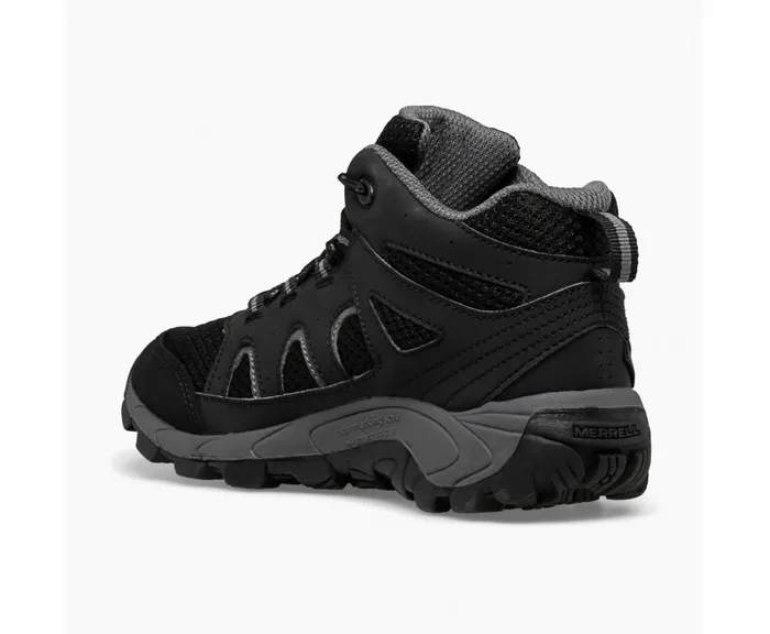 MERRELL Boots Kids Oakcreek Mid Lace Waterproof Boot Blackgrey MERRELL Boots Kids Oakcreek Mid Lace Waterproof Boot Blackgrey
