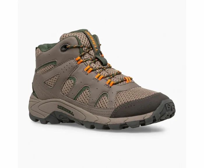 MERRELL Boots Kids Oakcreek Mid Lace Waterproof Boot Boulder MERRELL Boots Kids Oakcreek Mid Lace Waterproof Boot Boulder