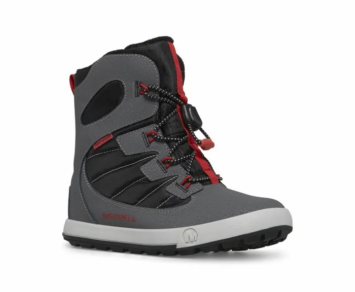 MERRELL Boots Kids Snow Bank 40 Waterproof Boot Greyblackred MERRELL Boots Kids Snow Bank 40 Waterproof Boot Greyblackred