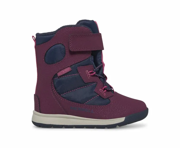 MERRELL Boots Kids Snow Bank Jr Waterproof Boot Navyberry