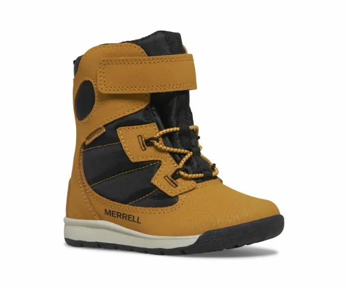 MERRELL Boots Kids Snow Bank Jr Waterproof Boot Wheatblack MERRELL Boots Kids Snow Bank Jr Waterproof Boot Wheatblack