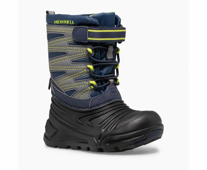 MERRELL Boots Kids Snow Quest Lite 30 Jr Waterproof Navyblackgrey