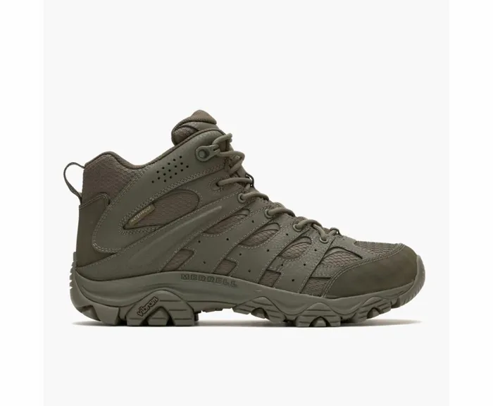 MERRELL Boots Men Moab 3 Mid Tactical Waterproof Dark Olive