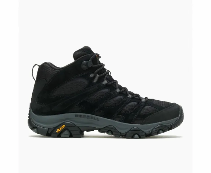 MERRELL Boots Men Moab 3 Mid Wide Width Black Night