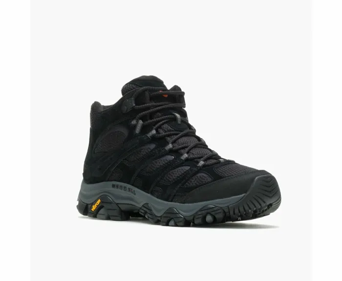 MERRELL Boots Men Moab 3 Mid Wide Width Black Night