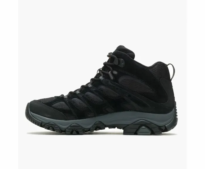 MERRELL Boots Men Moab 3 Mid Wide Width Black Night