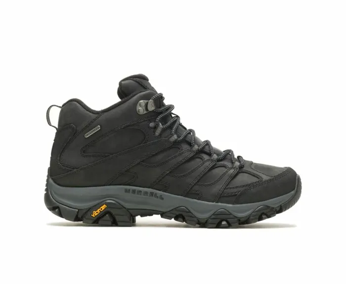 MERRELL Boots Men Moab 3 Prime Mid Waterproof Wide Width Black