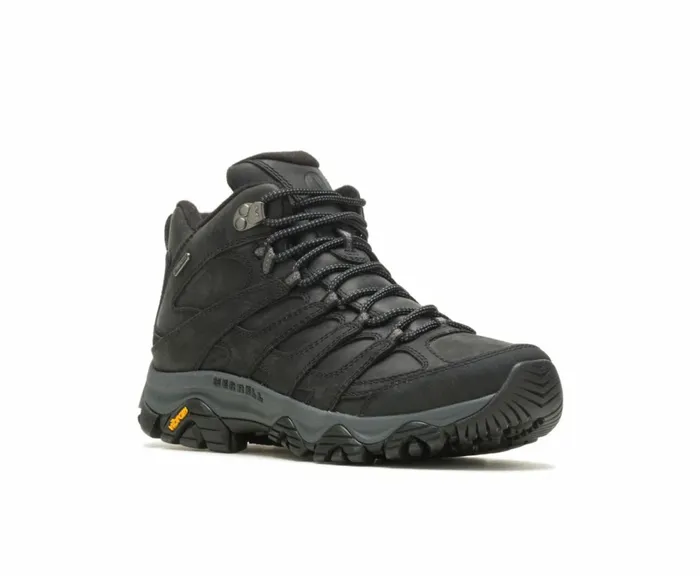MERRELL Boots Men Moab 3 Prime Mid Waterproof Wide Width Black
