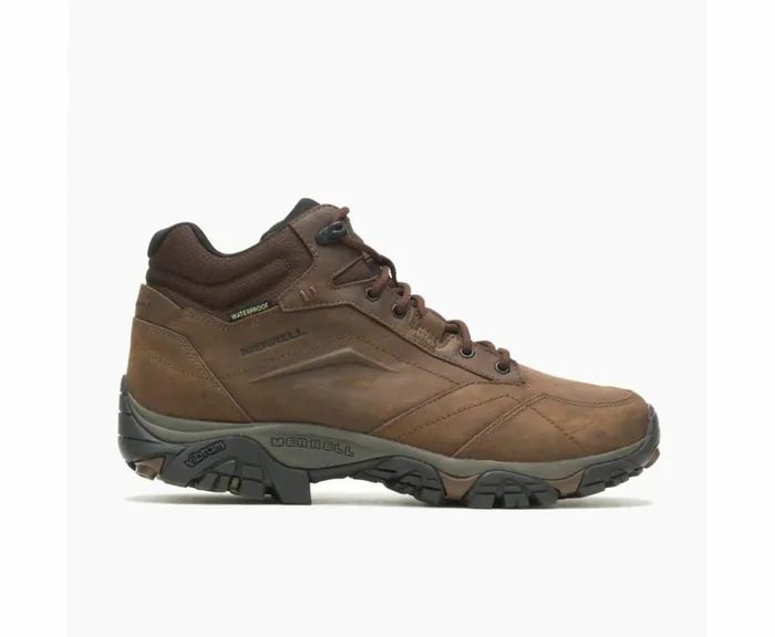 MERRELL Boots Men Moab Adventure Mid Waterproof Wide Width Dark Earth