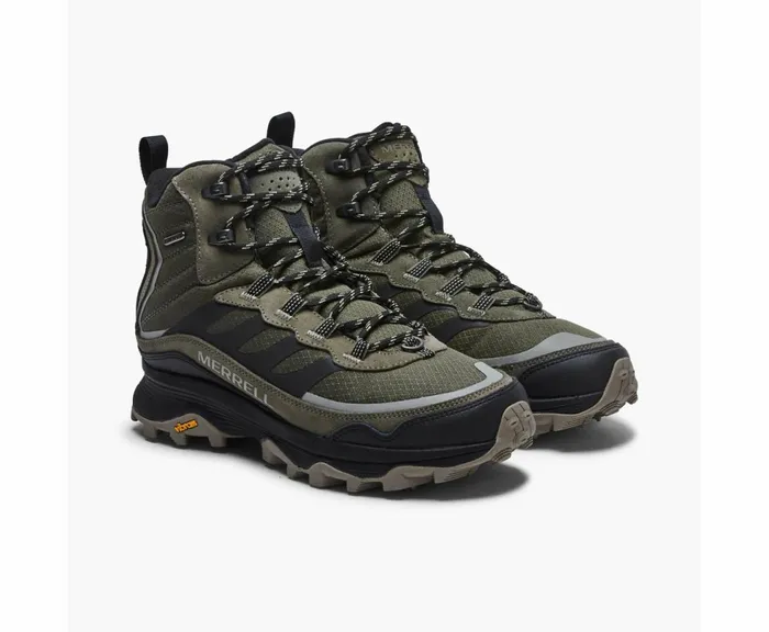 MERRELL Boots Men Moab Speed Thermo Mid Waterproof Olive MERRELL Boots Men Moab Speed Thermo Mid Waterproof Olive