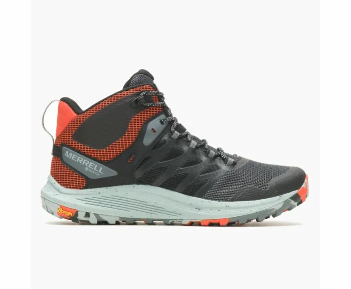 MERRELL Boots Men Nova 3 Mid GORETEX Wide Width Blacktangerine