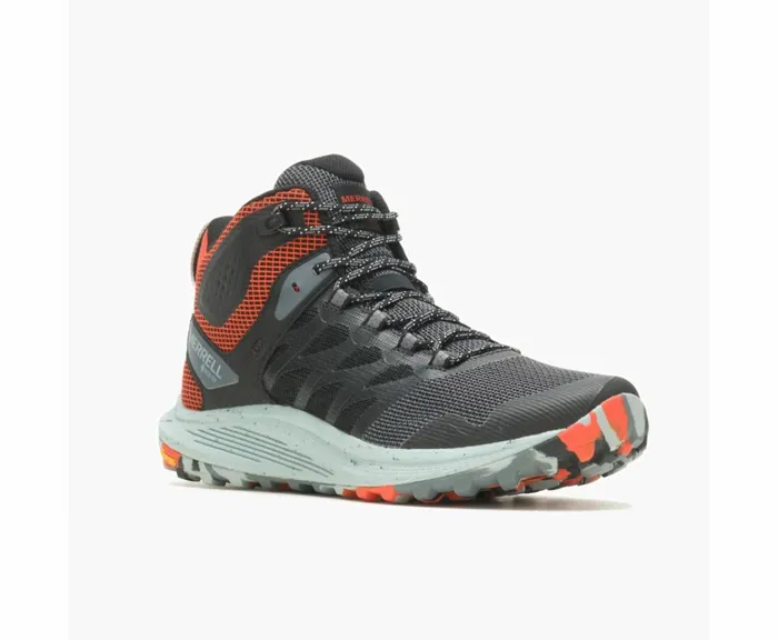 MERRELL Boots Men Nova 3 Mid GORETEX Wide Width Blacktangerine MERRELL Boots Men Nova 3 Mid GORETEX Wide Width Blacktangerine