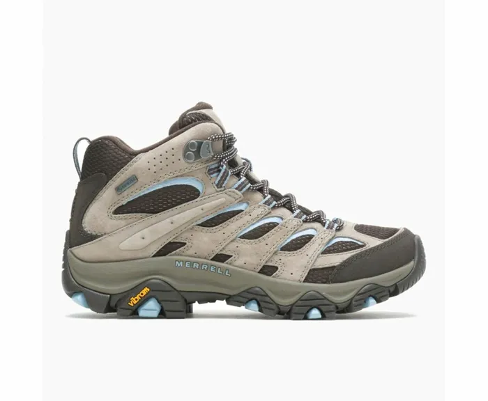 MERRELL Boots Women Moab 3 Mid GORETEX Wide Width Brindle