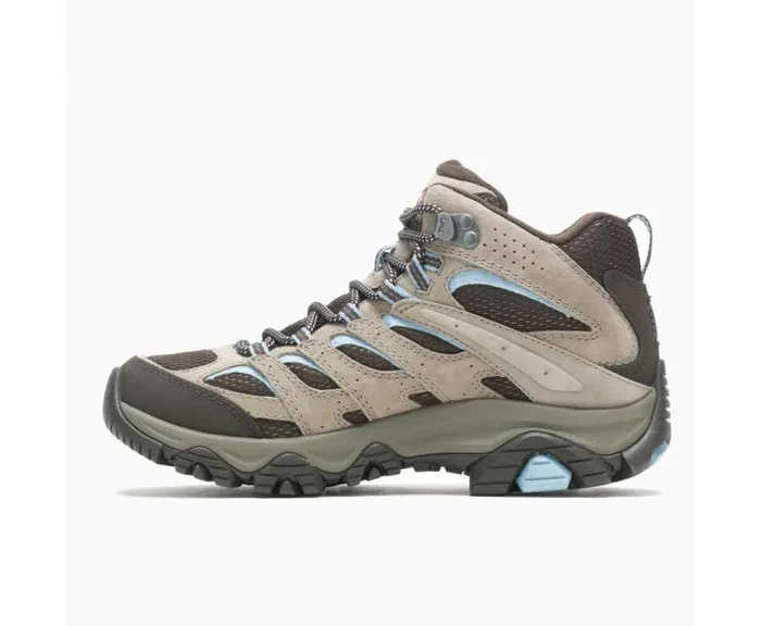 MERRELL Boots Women Moab 3 Mid GORETEX Wide Width Brindle