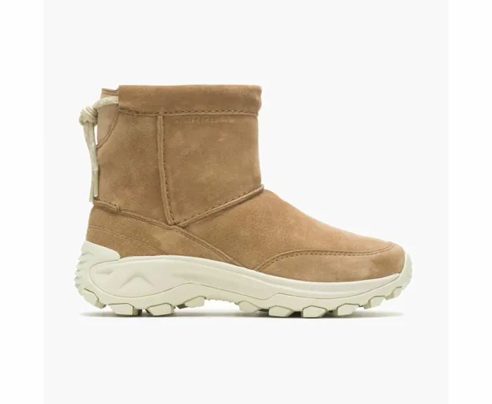 MERRELL Boots Women Winter Pull On Wide Width Camel