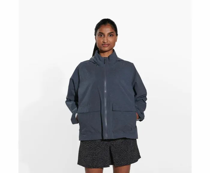 MERRELL Outerwear Women Alpine Packable Rain Shell Black Heather
