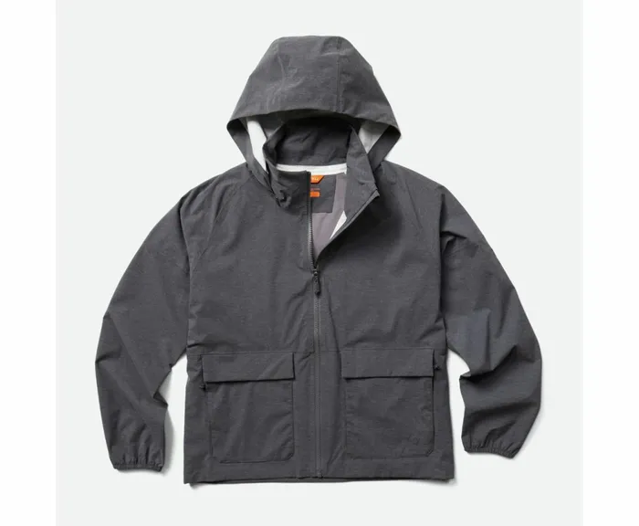 MERRELL Outerwear Women Alpine Packable Rain Shell Black Heather MERRELL Outerwear Women Alpine Packable Rain Shell Black Heather
