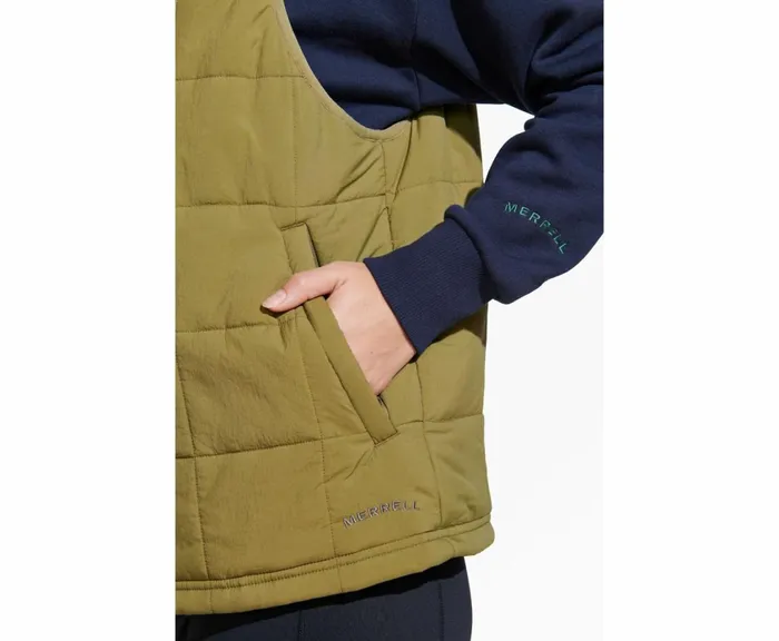 MERRELL Outerwear Women Terrain Insulated Vest Martini Olive MERRELL Outerwear Women Terrain Insulated Vest Martini Olive