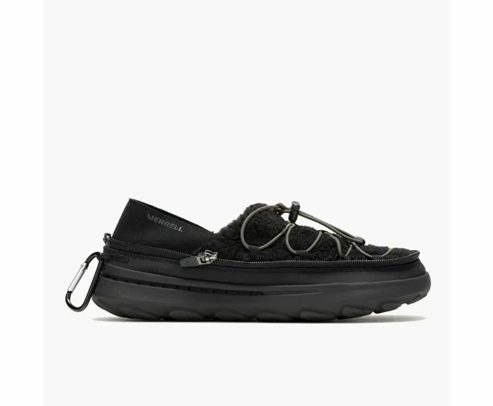 MERRELL SlipOns Men Hut Moc 2 Packable Fleece 1TRL Blackblack