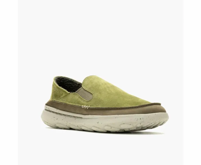 MERRELL SlipOns Men Hut Moc 2 Suede Avocado MERRELL SlipOns Men Hut Moc 2 Suede Avocado