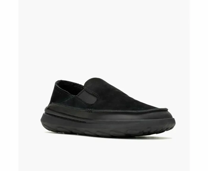 MERRELL SlipOns Men Hut Moc 2 Suede Blackraven MERRELL SlipOns Men Hut Moc 2 Suede Blackraven