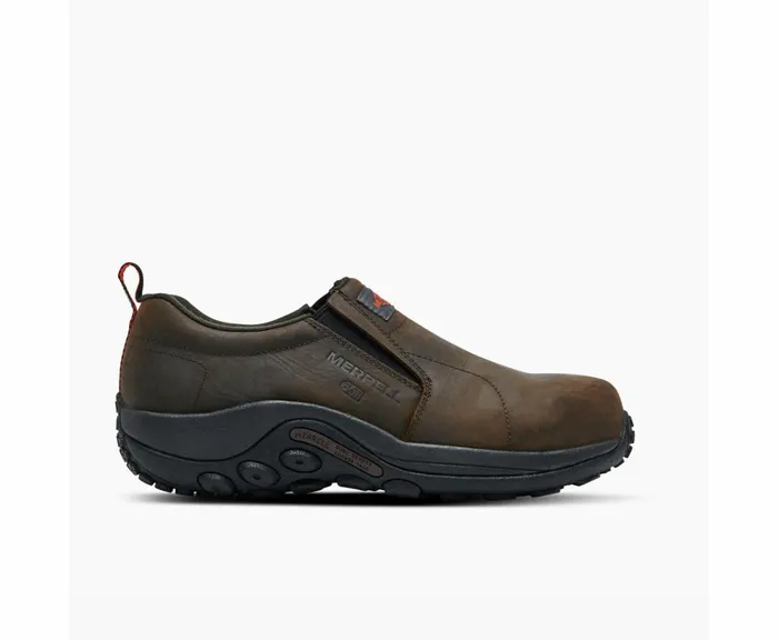 MERRELL SlipOns Men Jungle Moc Leather Comp Toe SD Work Shoe Espresso