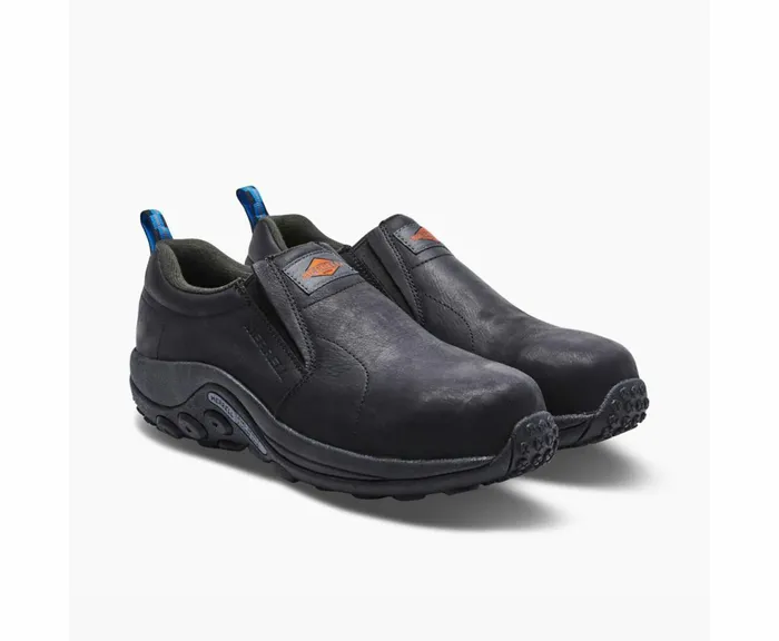 MERRELL SlipOns Men Jungle Moc Leather Comp Toe Work Shoe Wide Width Black MERRELL SlipOns Men Jungle Moc Leather Comp Toe Work Shoe Wide Width Black