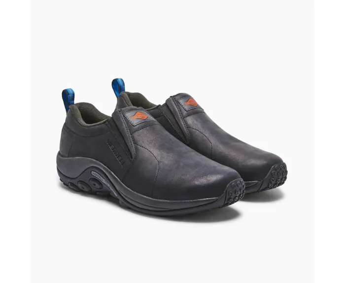 MERRELL SlipOns Men Jungle Moc Leather SR Work Shoe Wide Width Black MERRELL SlipOns Men Jungle Moc Leather SR Work Shoe Wide Width Black