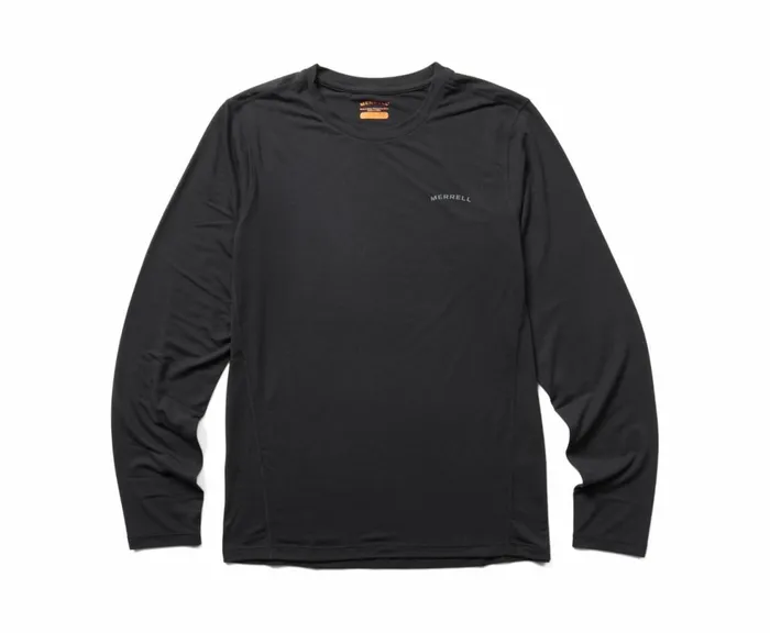 MERRELL Tops Men Everyday Long Sleeve Tee With Tencel Black MERRELL Tops Men Everyday Long Sleeve Tee With Tencel Black