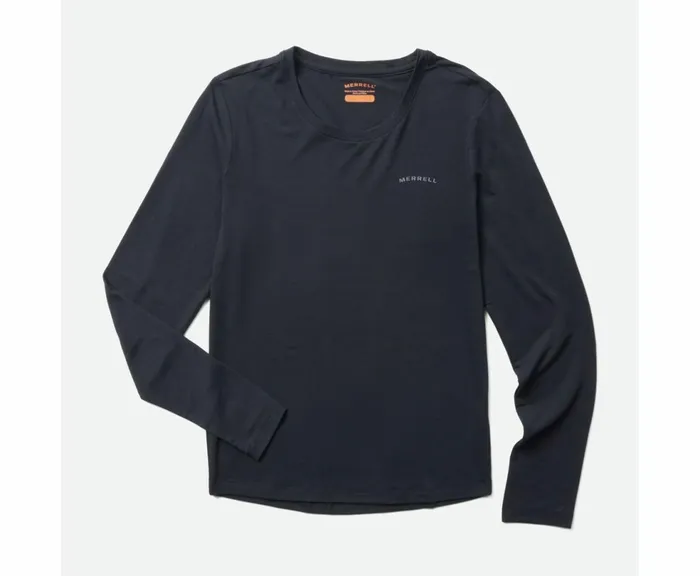 MERRELL Tops Women Everyday Long Sleeve Tee With Tencel Black