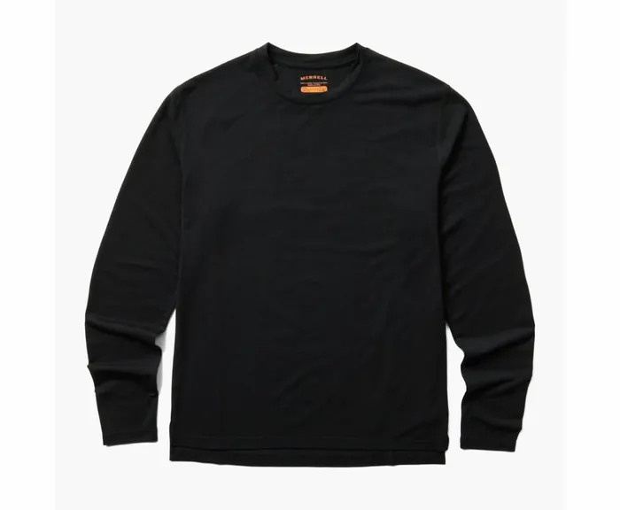 MERRELL Tops Women Perfect Long Sleeve Tee With Tencel Black